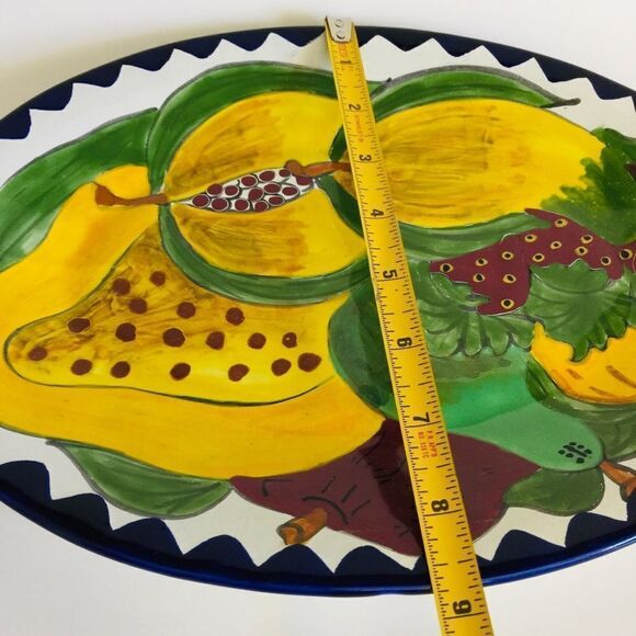 Talavera Pottery Mexico Oval Serving Plate Platter